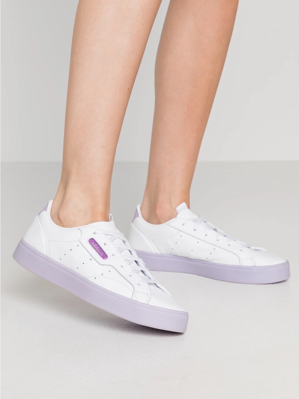 adidas Wmns 11 Sleek 'White Bliss Purple' sneakers white lavender